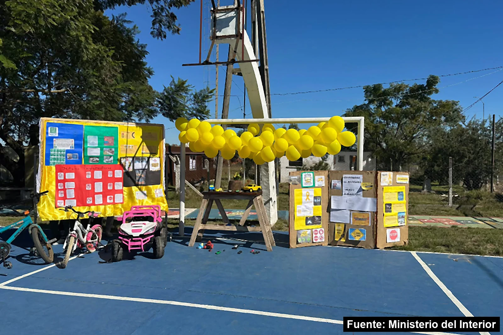 Ambientación de educación vial en Javier de Viana en mayo de 2026