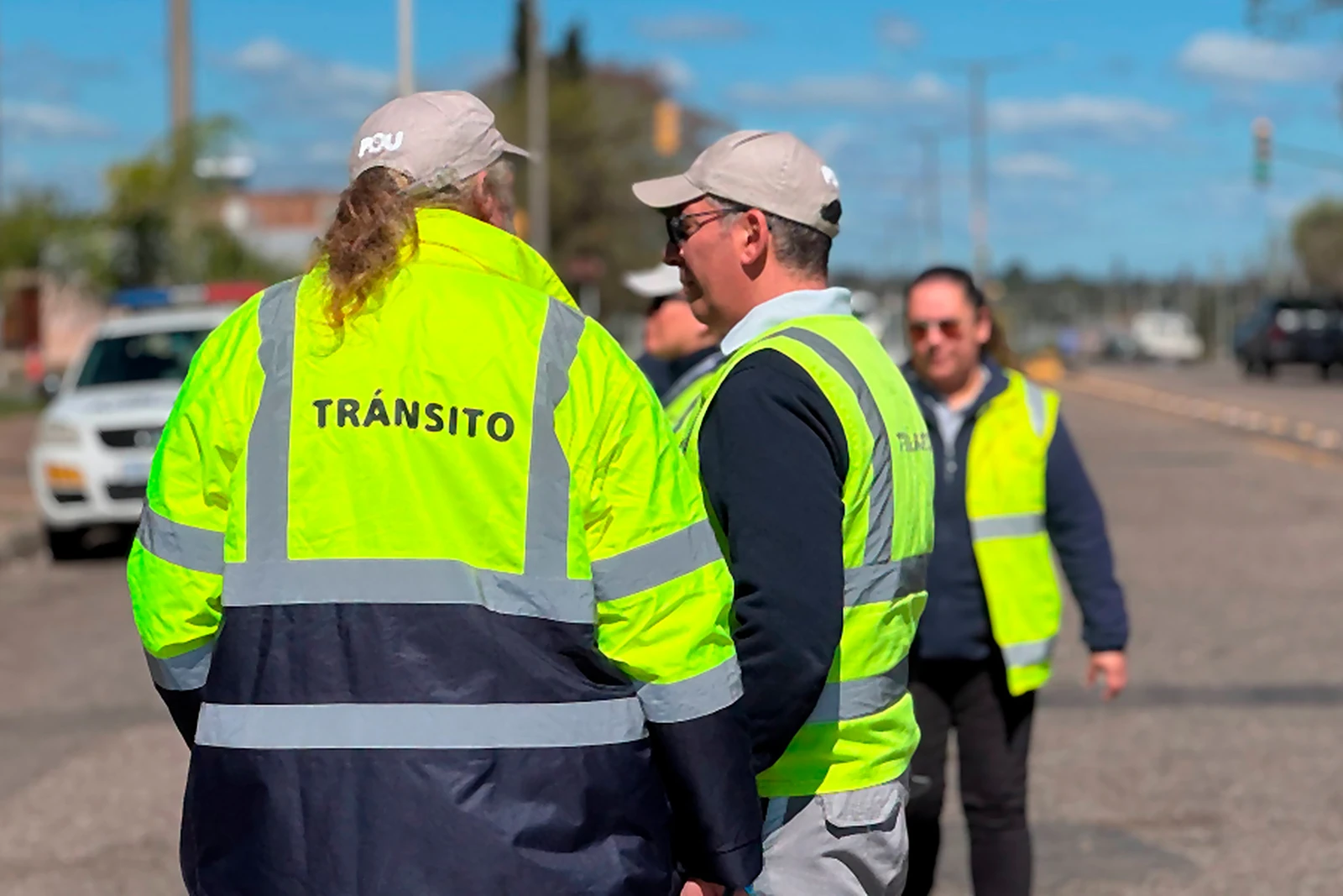 Mayo Amarillo en Uruguay 12 Inspectores en una actividad de seguridad vial en Paysandú